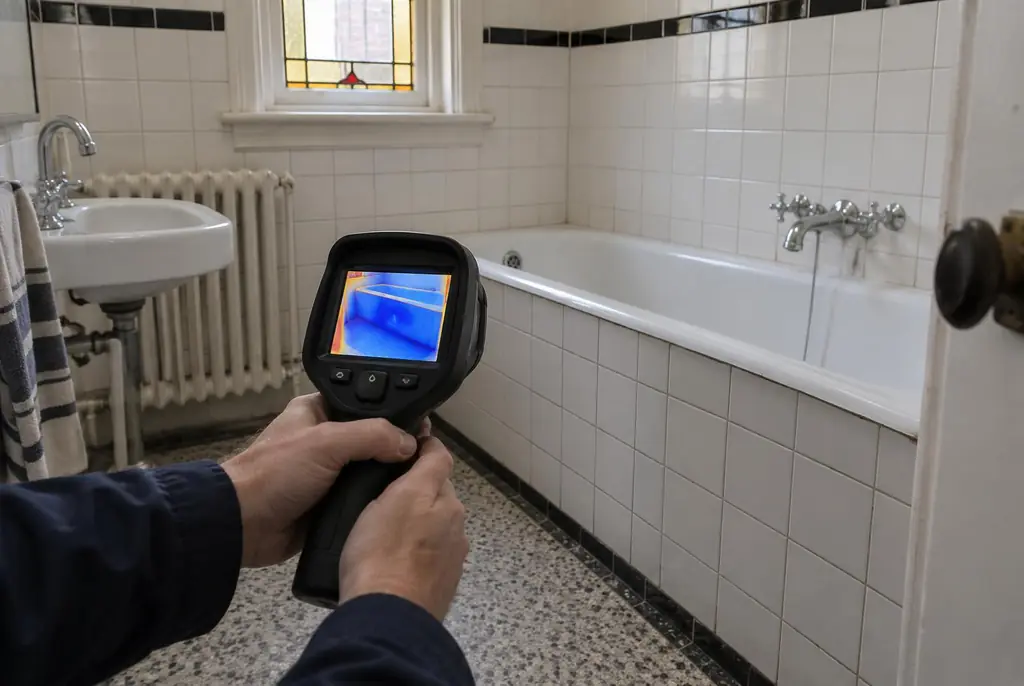 Lekdetectie Muiden – onderzoek in een badkamer van een oudere woning