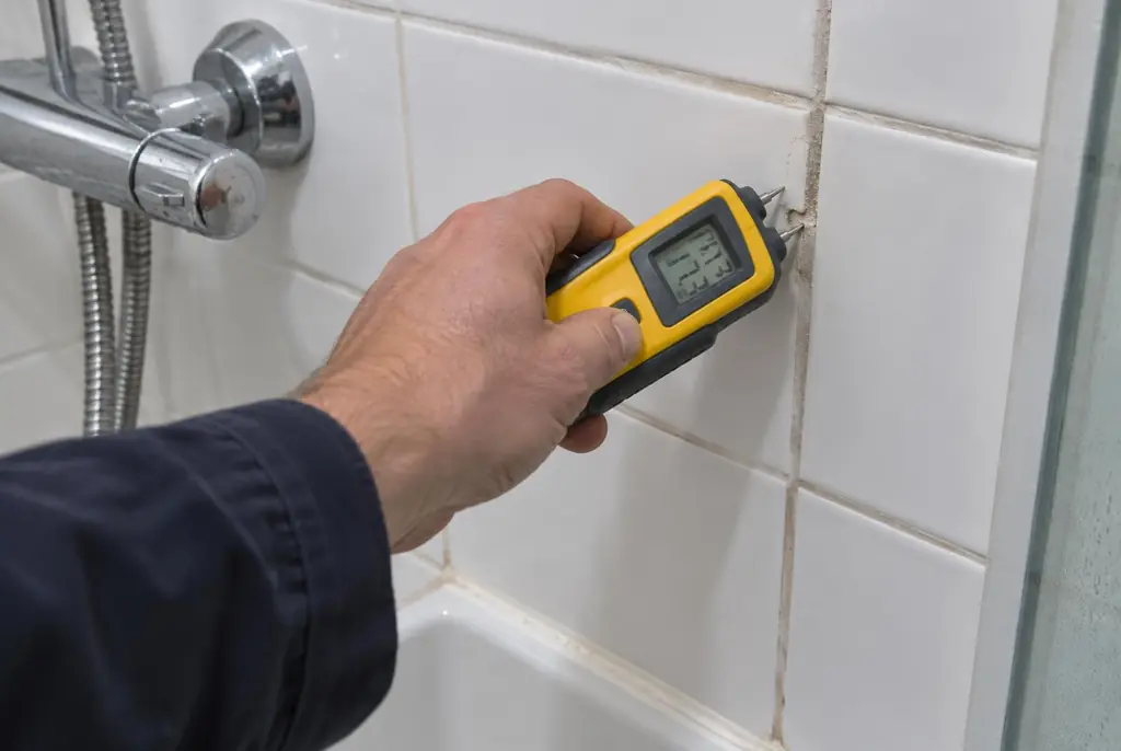 Lekdetectie Muiden – vochtmeter op badkamertegels bij de douche